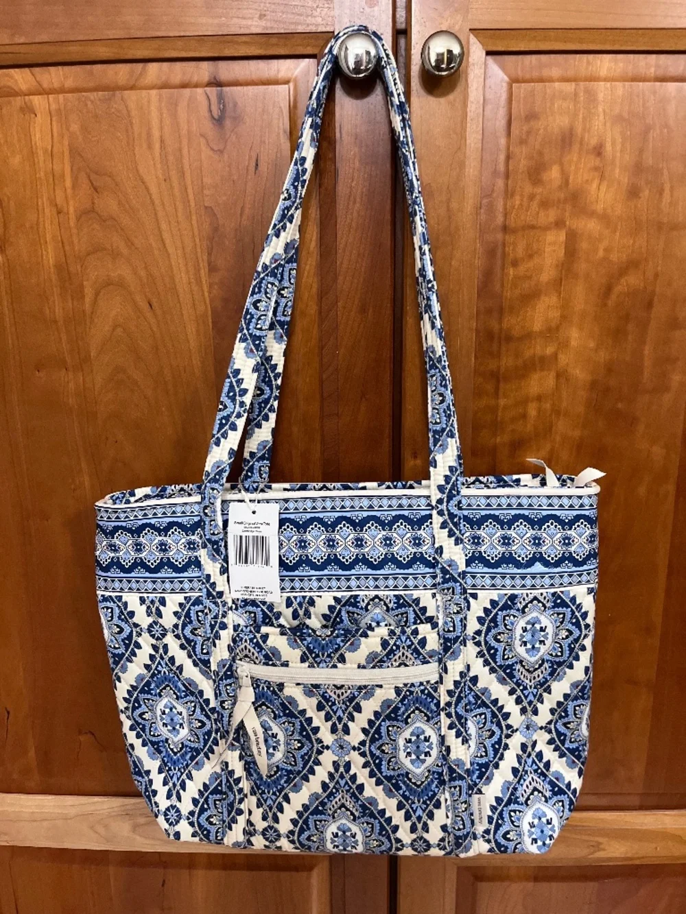Vera Bradley small original tote- Cambridge blues print- NWT